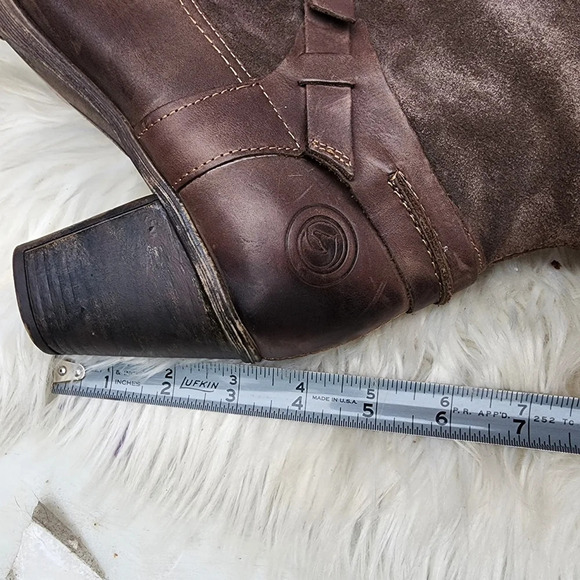 Remonte mocha suede heeled boots 9.5 - Picture 3 of 16